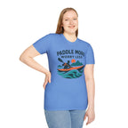 "Paddle More Worry Less" Kayaking Adventure Tee Shirt