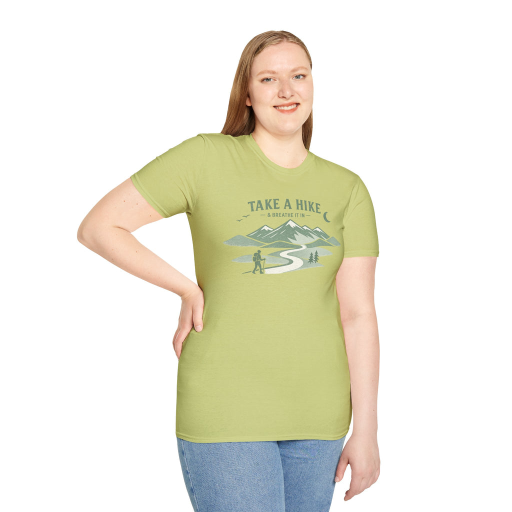 "Take A Hike & Breathe It In" Outdoor Hiking Graphic Tee