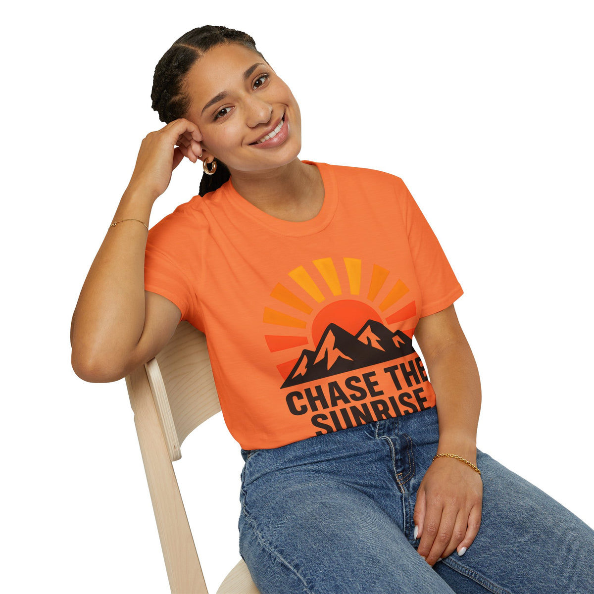 Chase The Sunrise Mountain T-Shirt — Sunrise & Peaks Graphic Tee