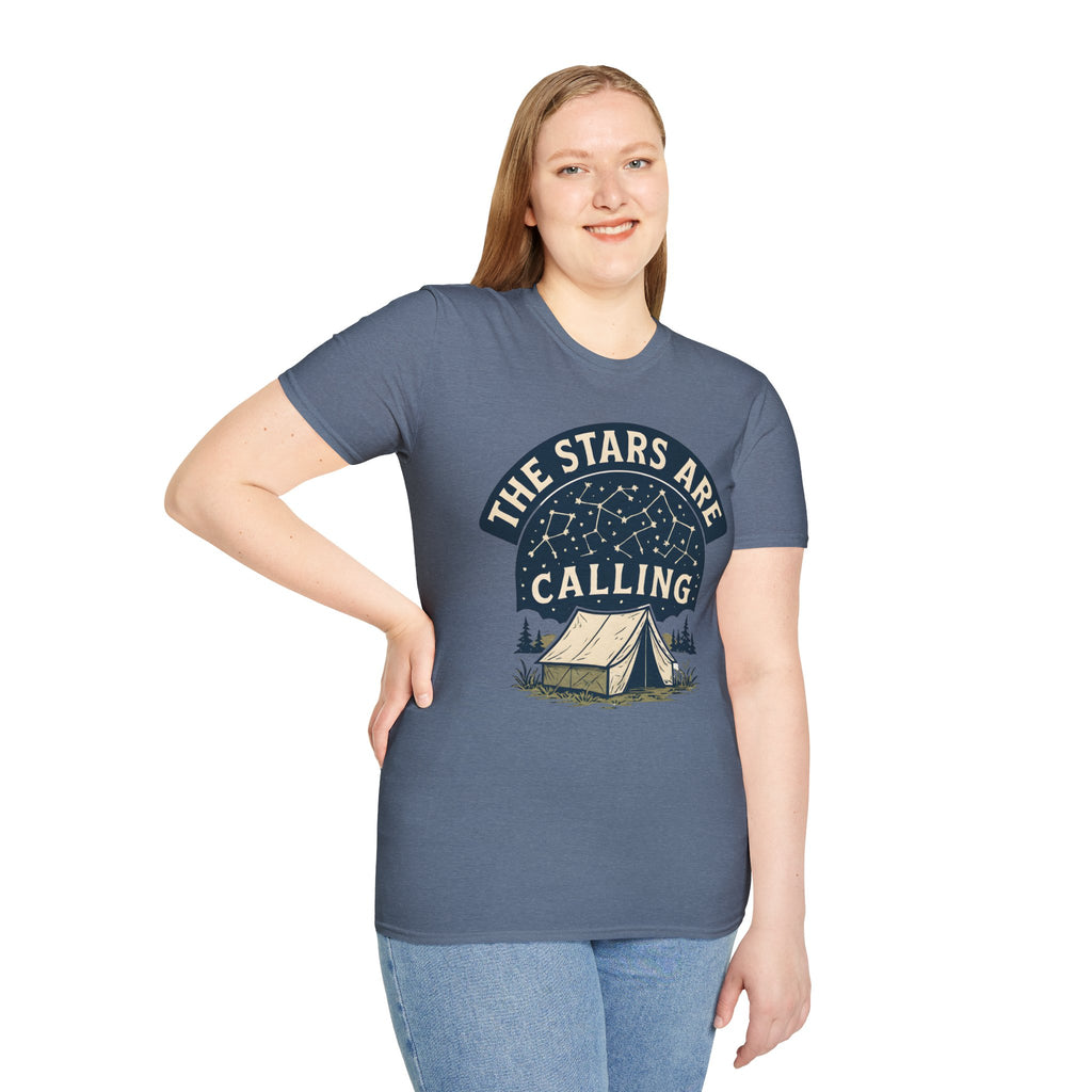 "The Stars Are Calling" Camping Tent Stargazing T-Shirt