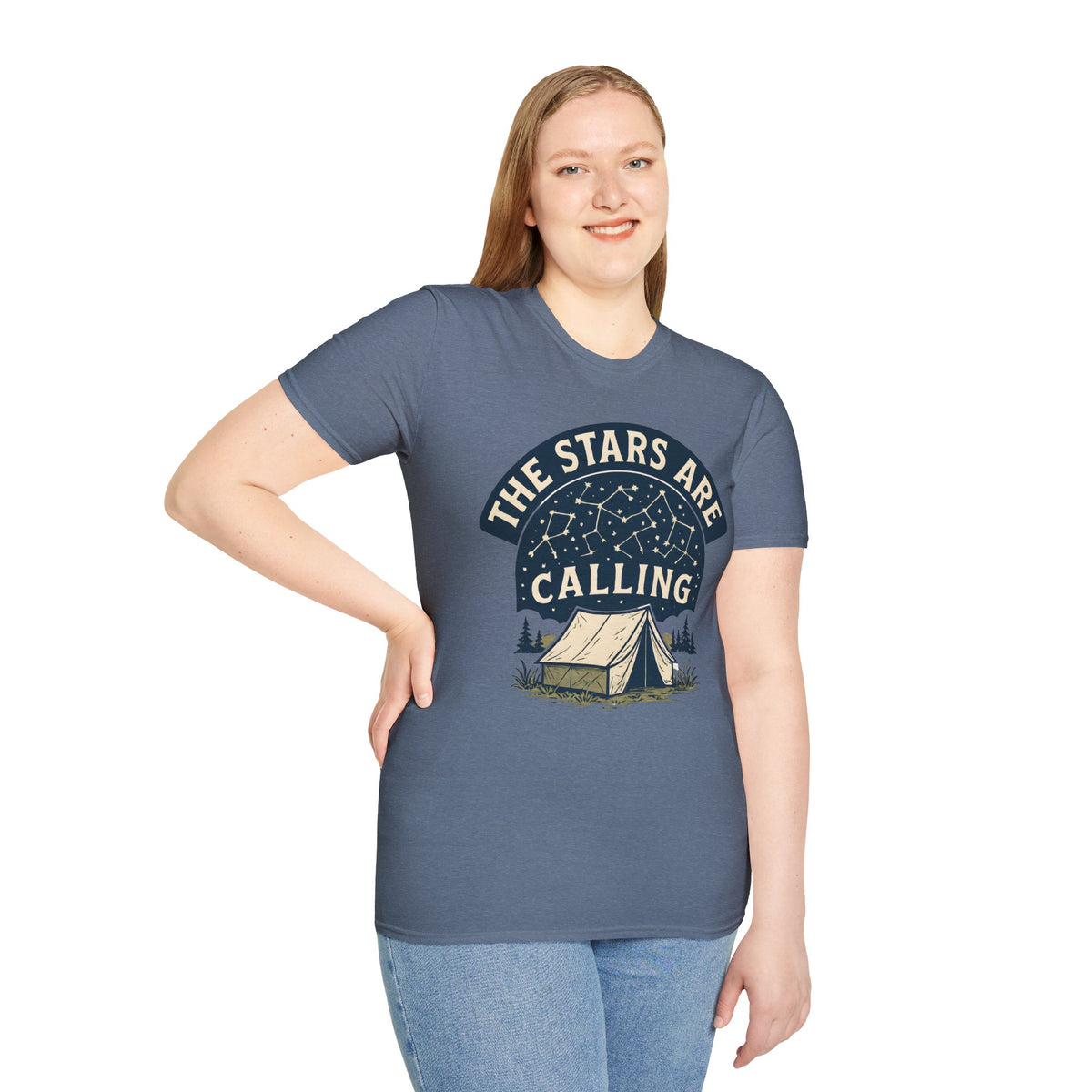 "The Stars Are Calling" Camping Tent Stargazing T-Shirt