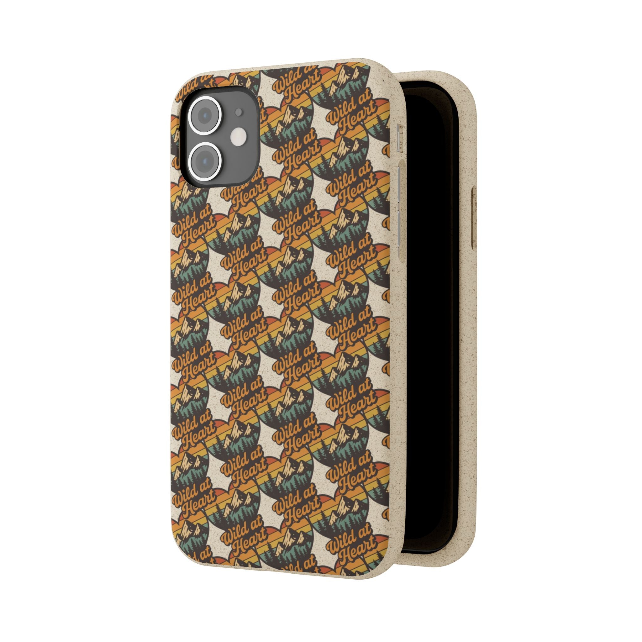 Eco-Friendly Phone Case — Vintage Camper Pattern Biodegradable iPhone Cover