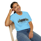 "The Mountains Are Calling" Bear and Pines T-Shirt — Outdoor Graphic Tee