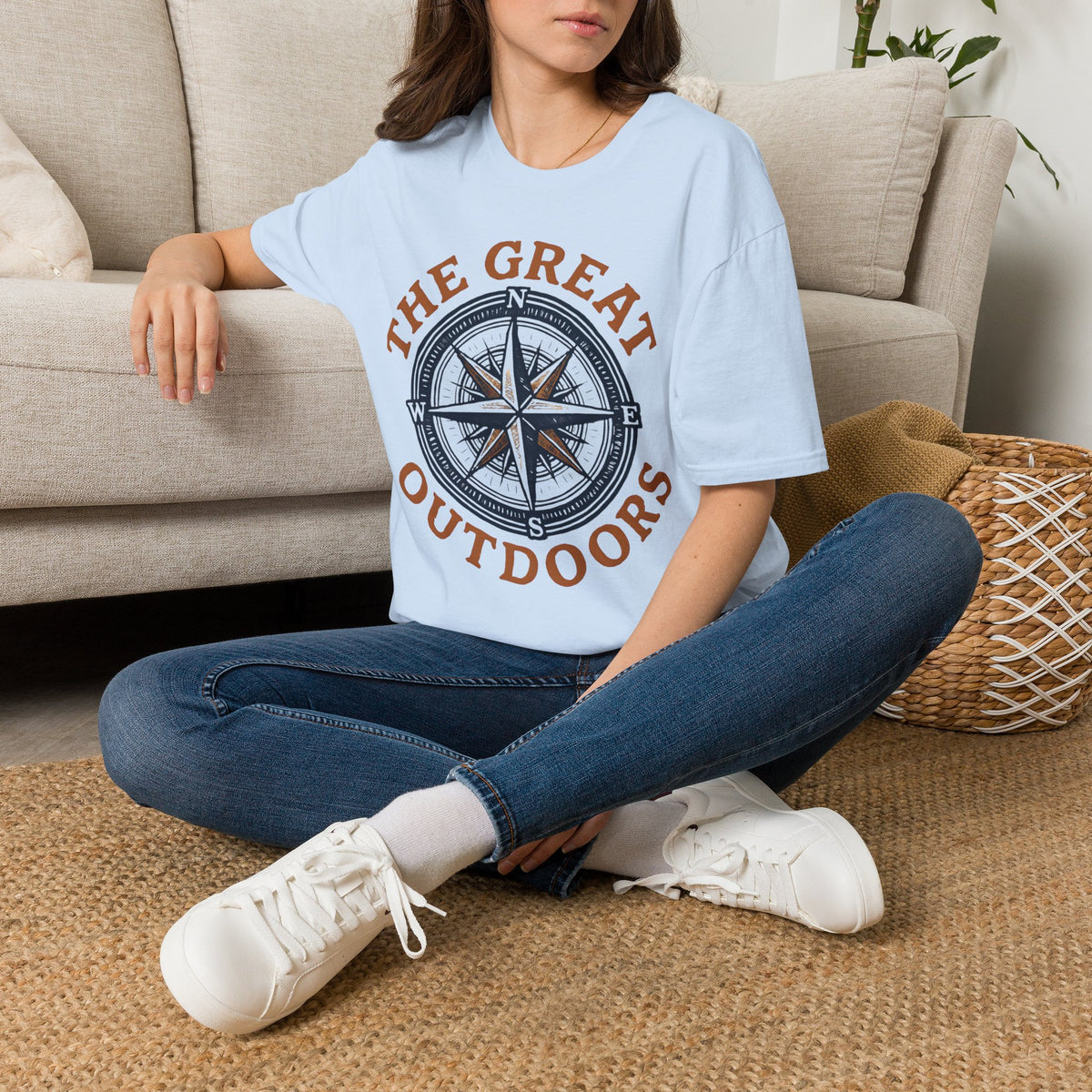 "The Great Outdoors" Compass Graphic Tee Shirt