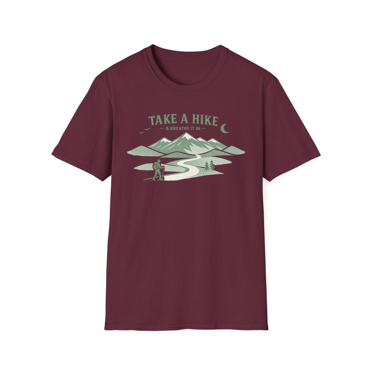 "Take A Hike & Breathe It In" Outdoor Hiking Graphic Tee