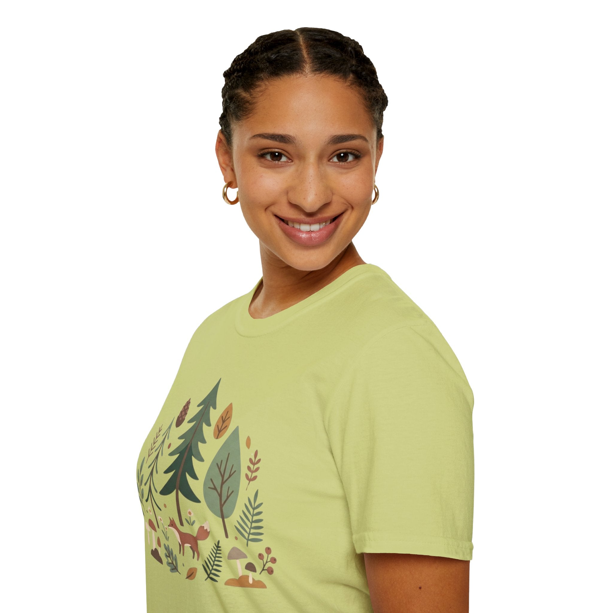 Woodland Fox T-Shirt — Nature Forest Camping Graphic Tee