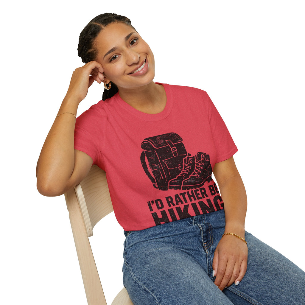 Boots & Backpack "I'd Rather Be Hiking" T-Shirt