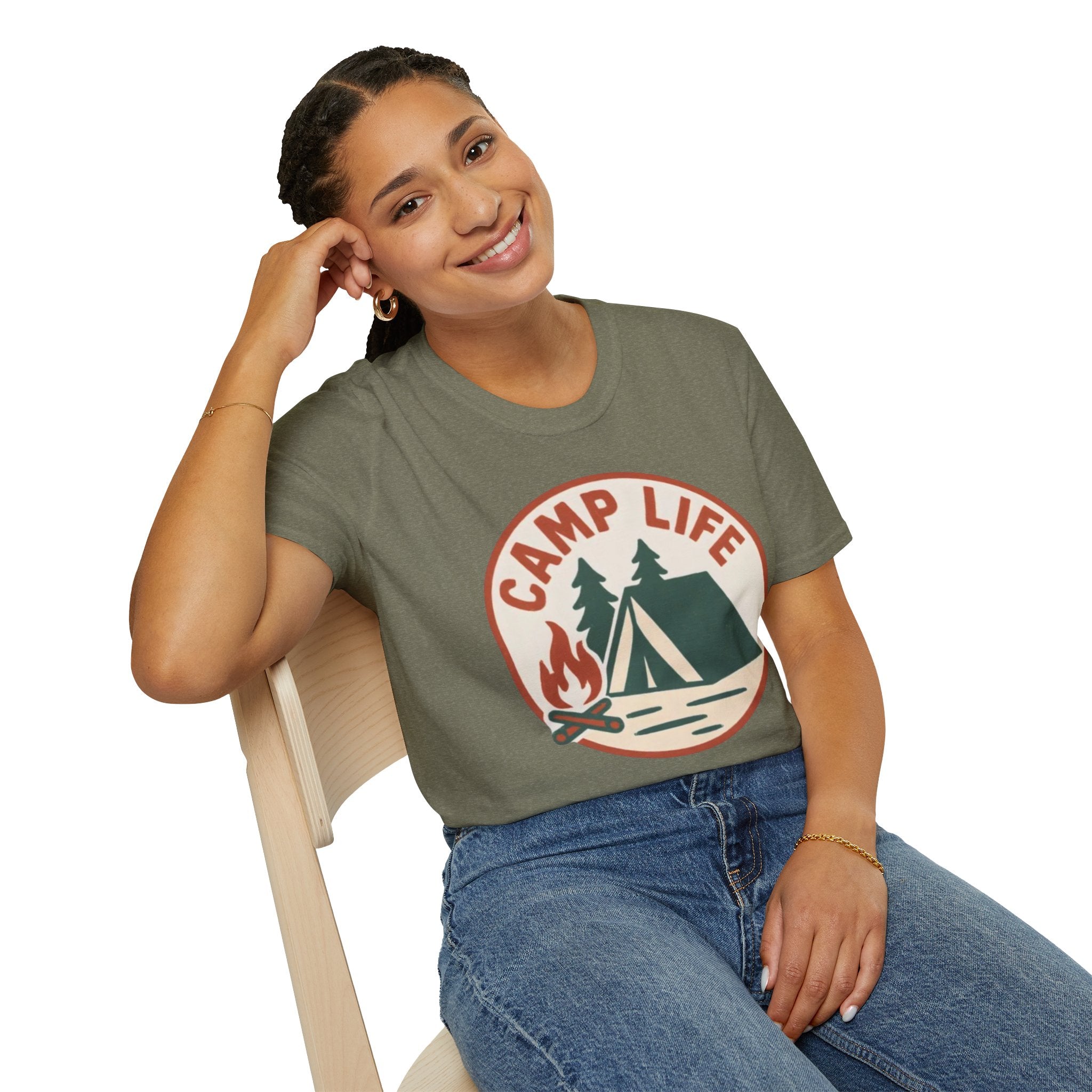 Camp Life T-Shirt — Tent & Campfire Outdoor Tee