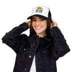Lake Is My Happy Place Trucker Hat — Vintage Sunset Fishing Foam Cap