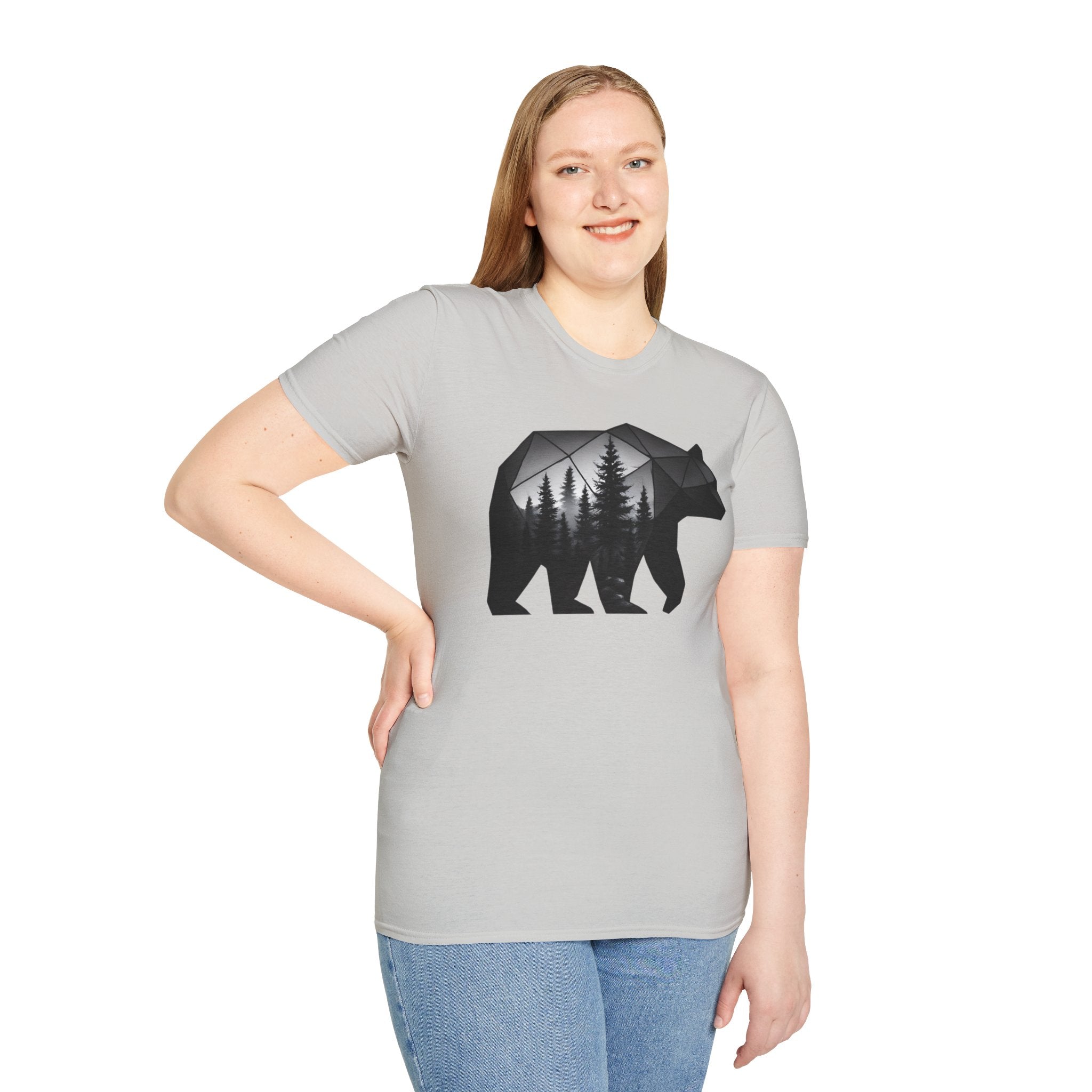 Geometric Forest Bear T-Shirt