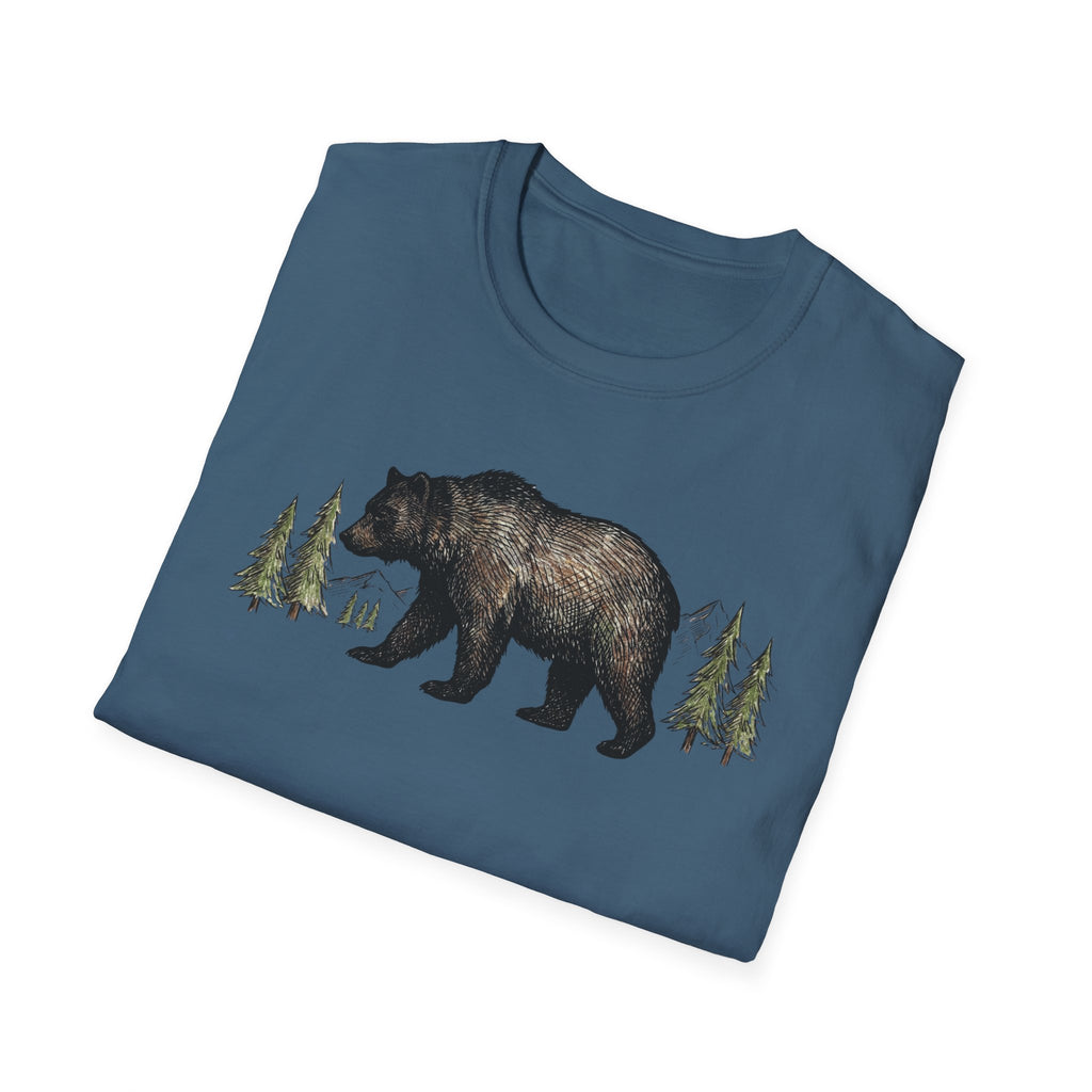 Bear & Pines T‑Shirt — Rustic Woodland Graphic Tee