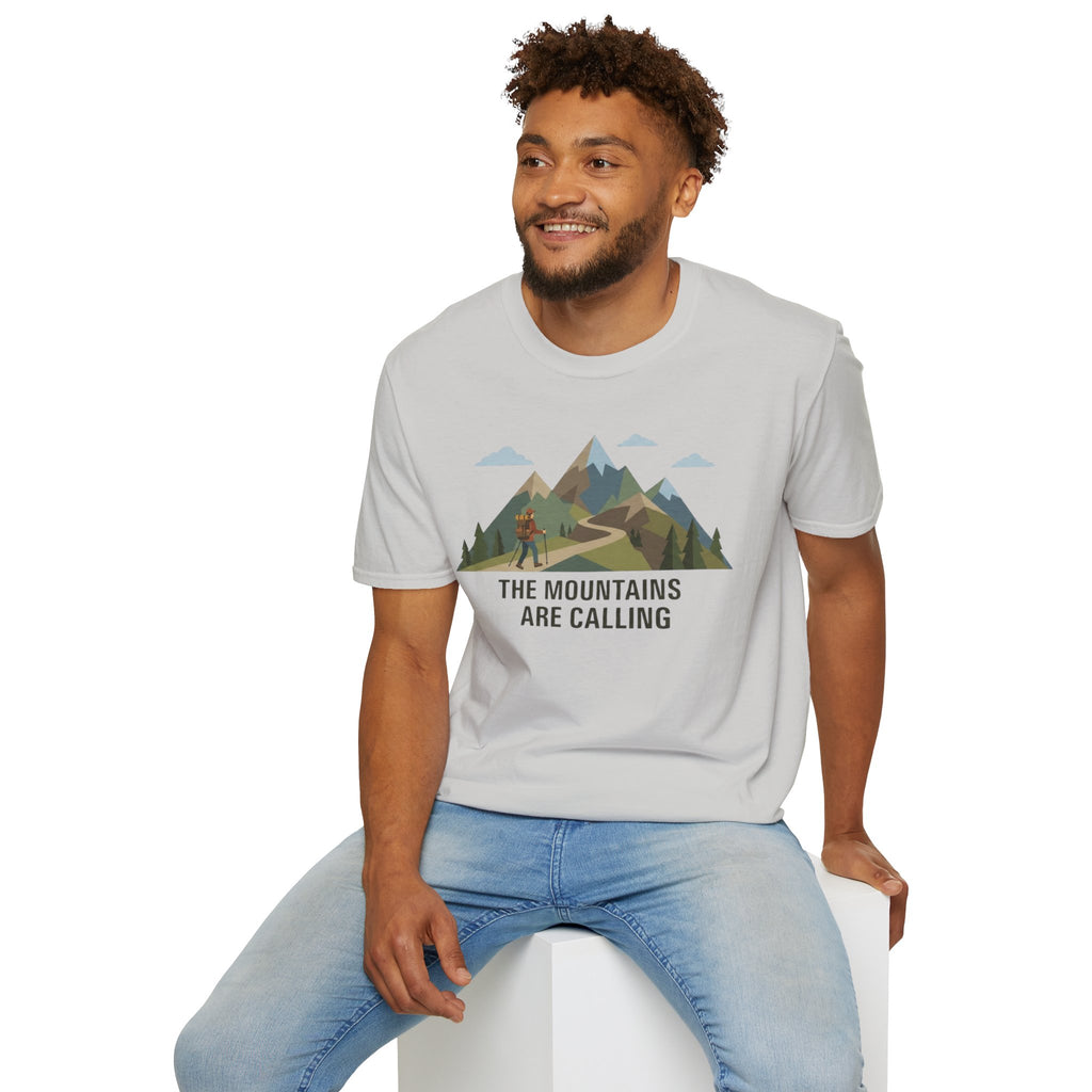 Campground Scenic T-Shirt — Minimalist Tent & Campfire Graphic