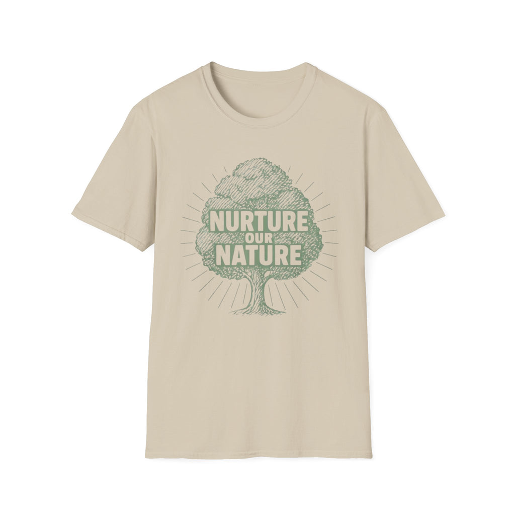 "Nurture Our Nature" Tree T-Shirt – Eco-Friendly Conservation Tee Shirt