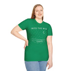 Into The Wild Canoe T-Shirt - Minimal Night Sky Lake Camping Tee