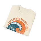 Keep the Sea Plastic Free T-Shirt — Ocean Conservation Wave Tee