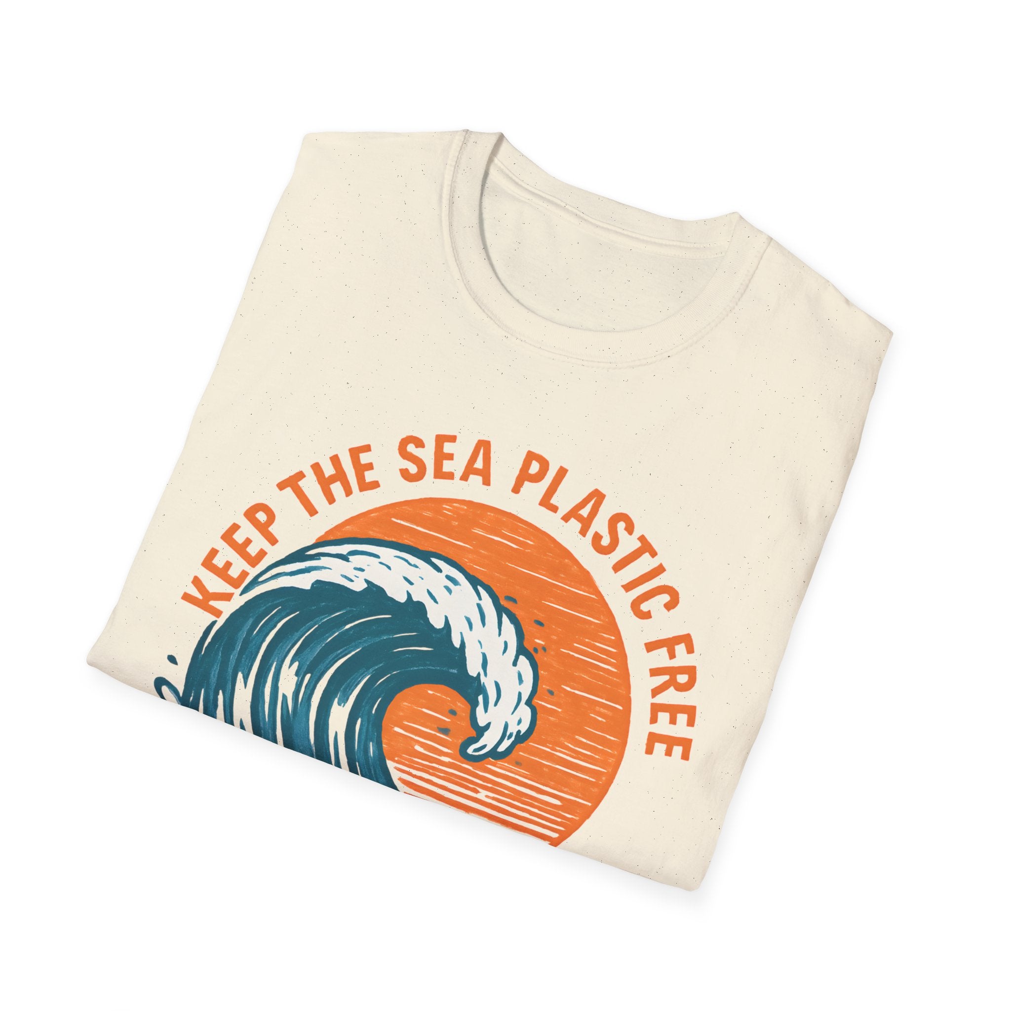 Keep the Sea Plastic Free T-Shirt — Ocean Conservation Wave Tee