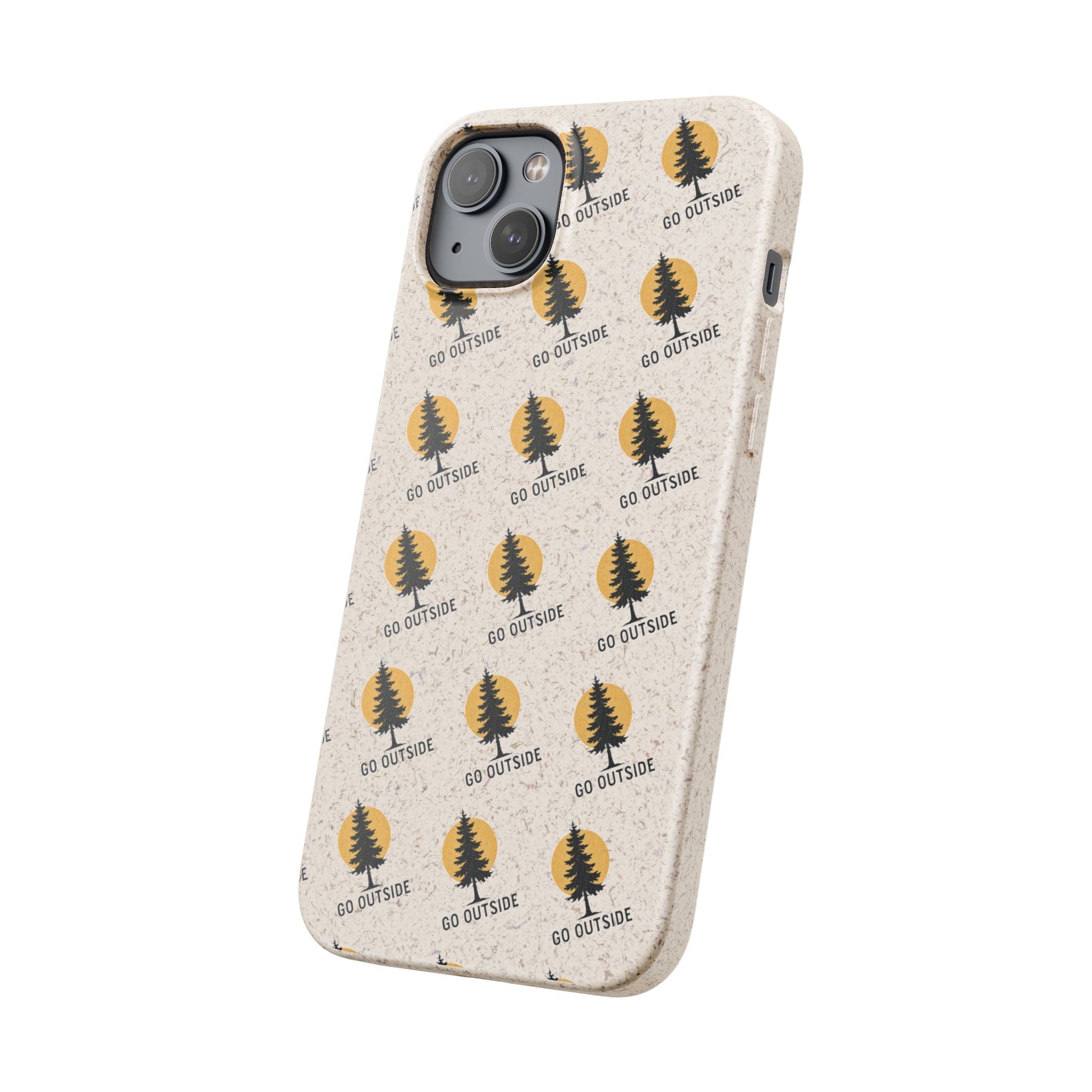 Biodegradable Phone Case — 'Go Outside' Recycled Eco-Friendly iPhone Cover