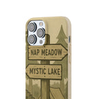 Biodegradable Phone Case — 'Nap Meadow' Mystic Lake Camping Design