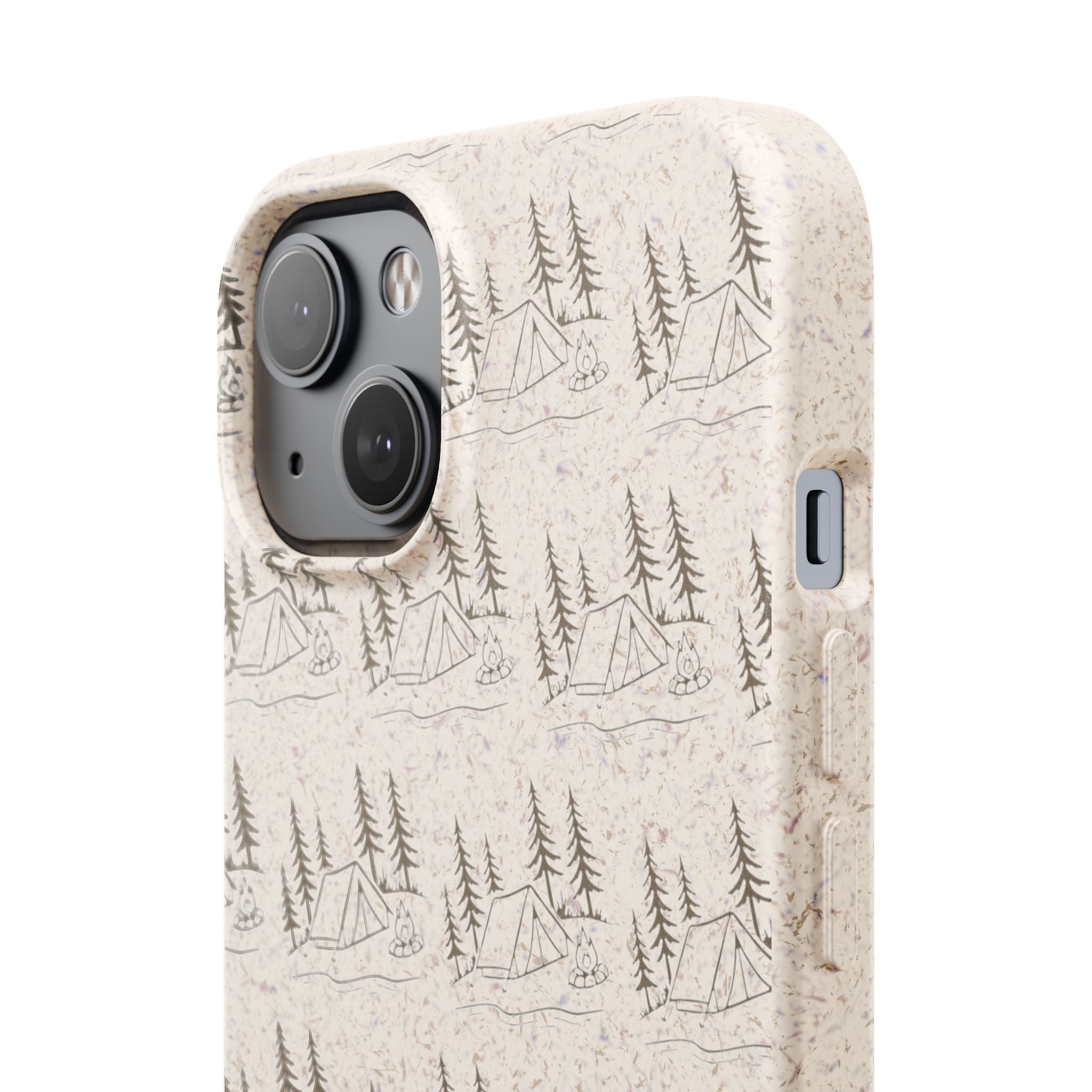 Biodegradable Phone Case — Eco-Friendly Forest Sketch Pattern