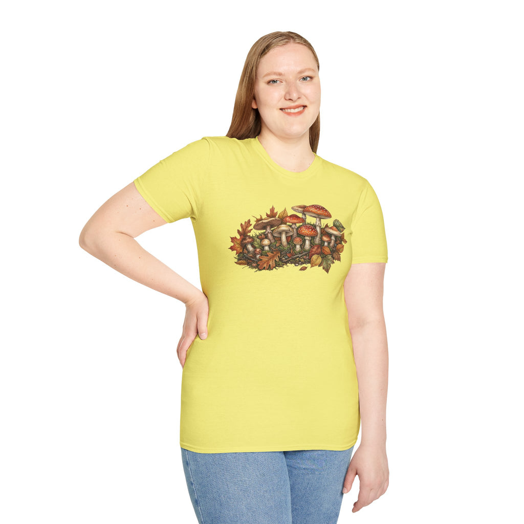 Mushroom & Autumn Leaves T-Shirt
