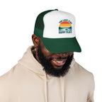Lake Is My Happy Place Trucker Hat — Vintage Sunset Fishing Foam Cap