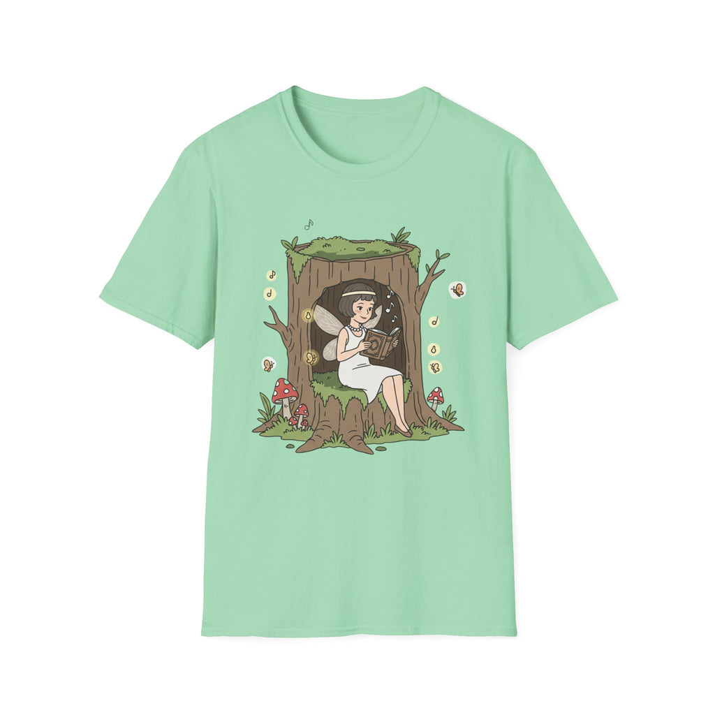 Forest Flapper Fairy Reading in Tree Hollow T-Shirt