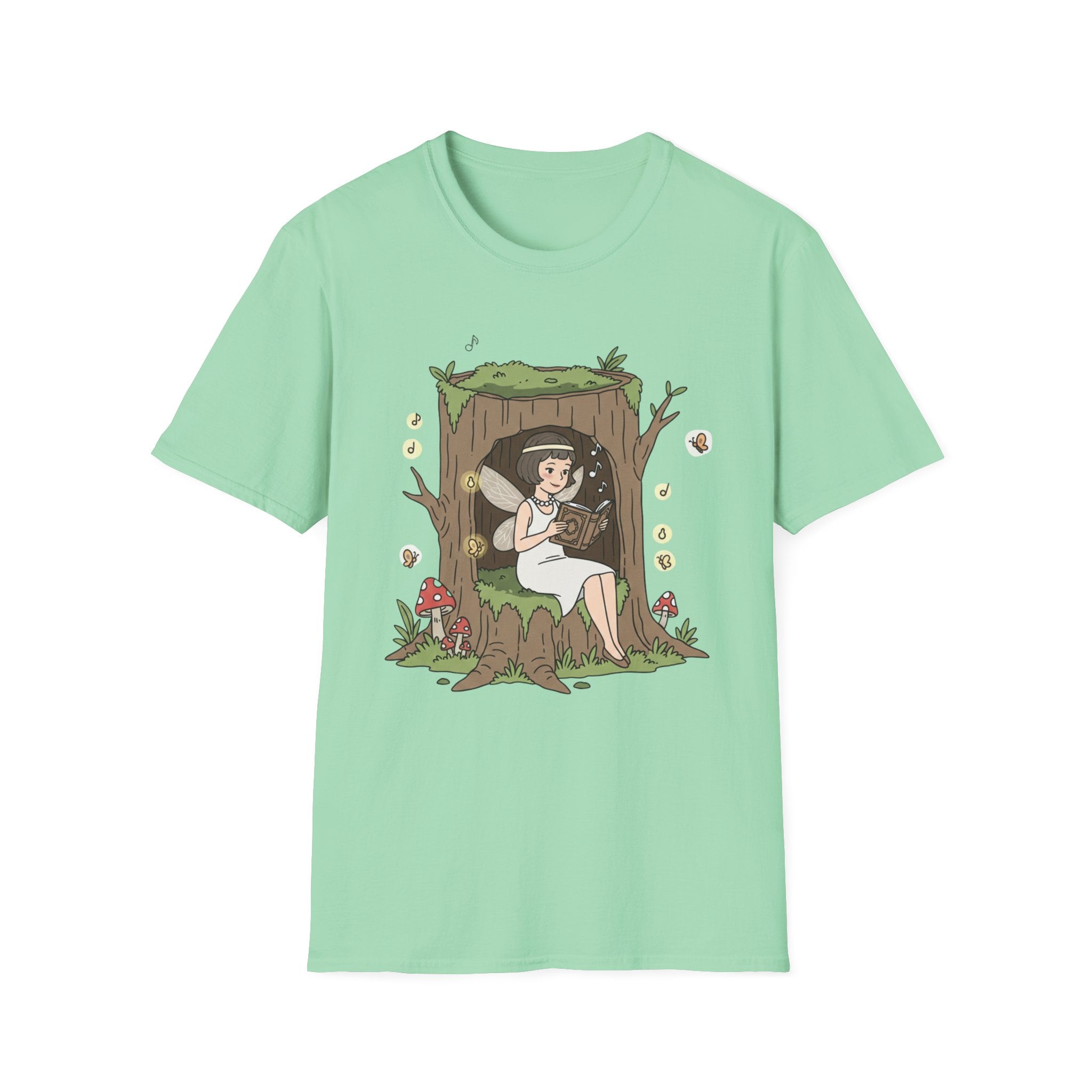 Forest Flapper Fairy Reading in Tree Hollow T-Shirt