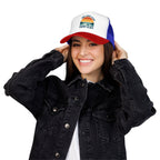 Lake Is My Happy Place Trucker Hat — Vintage Sunset Fishing Foam Cap