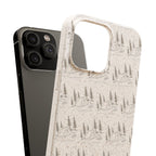 Biodegradable Phone Case — Eco-Friendly Forest Sketch Pattern