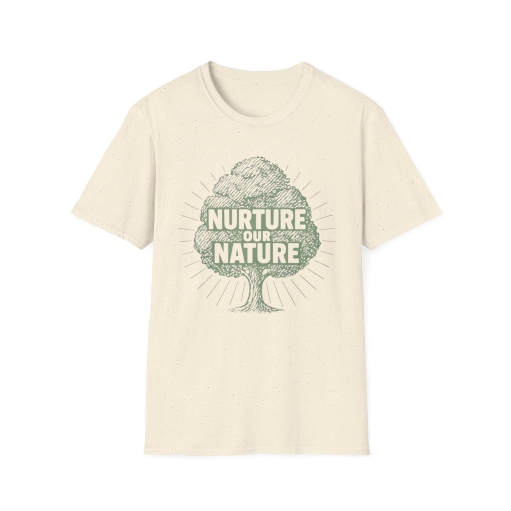 "Nurture Our Nature" Tree T-Shirt – Eco-Friendly Conservation Tee Shirt