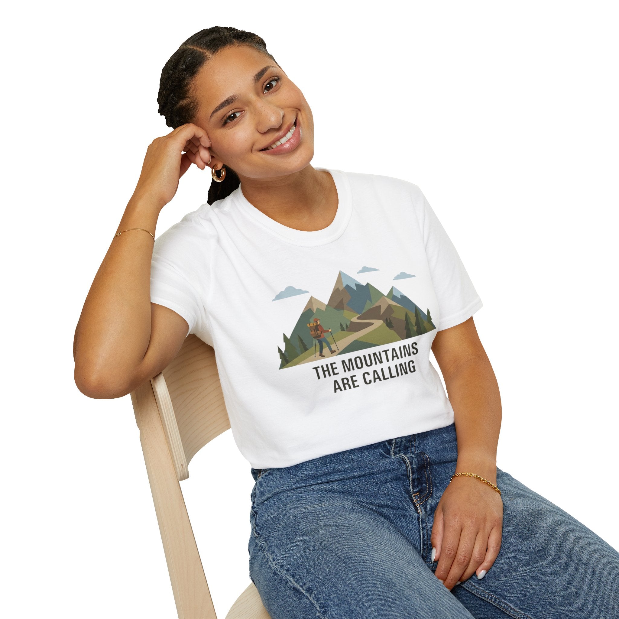 Campground Scenic T-Shirt — Minimalist Tent & Campfire Graphic