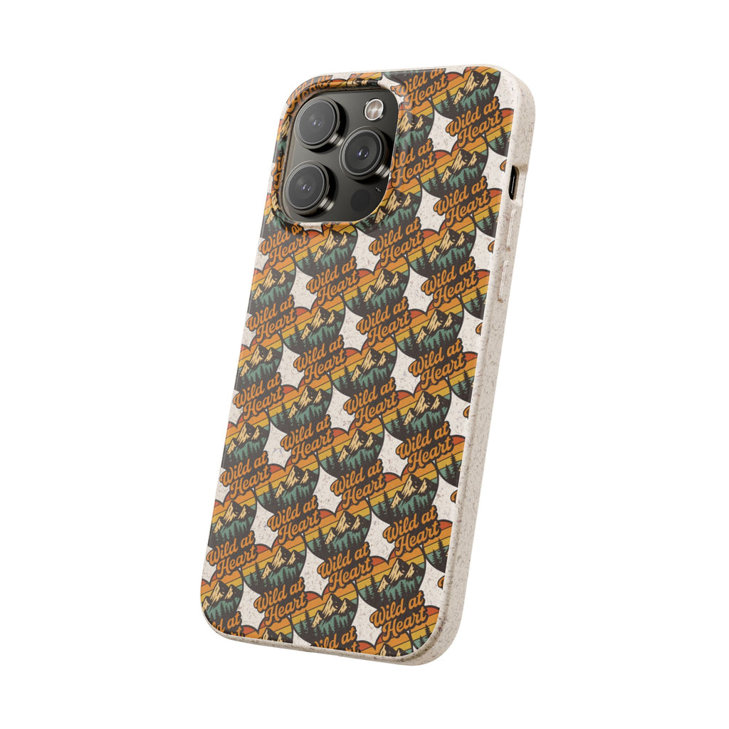 Eco-Friendly Phone Case — Vintage Camper Pattern Biodegradable iPhone Cover