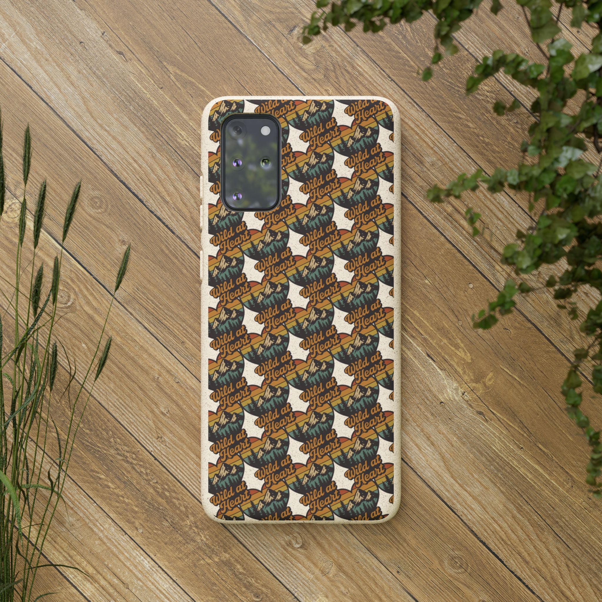 Eco-Friendly Phone Case — Vintage Camper Pattern Biodegradable iPhone Cover