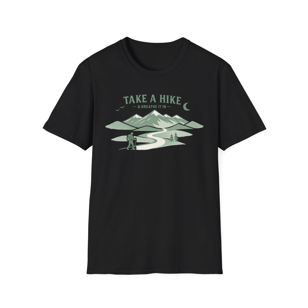 "Take A Hike & Breathe It In" Outdoor Hiking Graphic Tee
