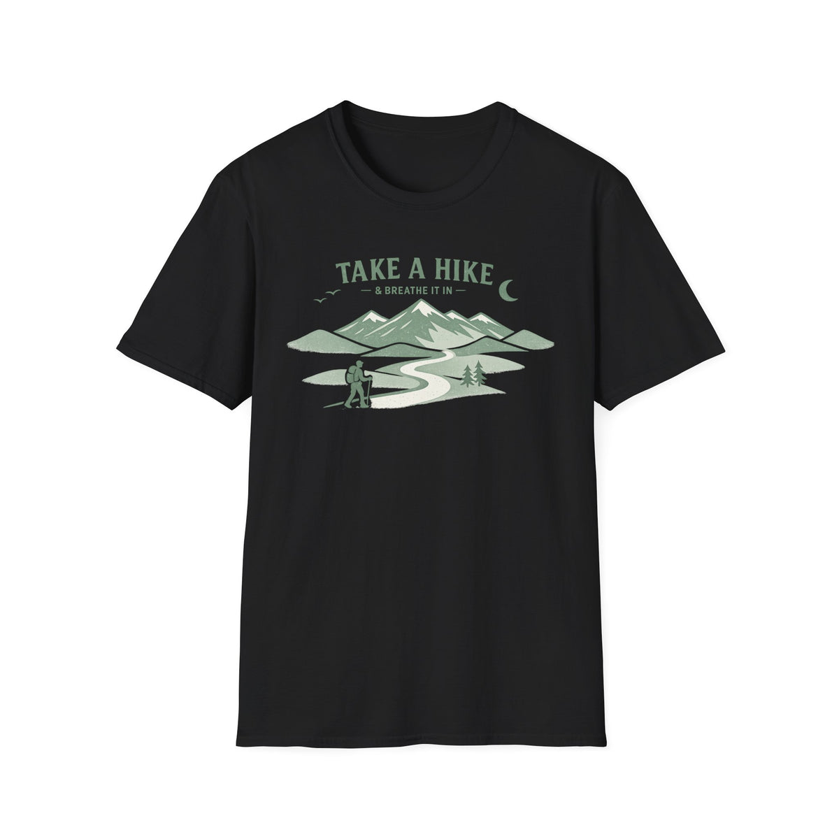 "Take A Hike & Breathe It In" Outdoor Hiking Graphic Tee