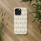 Biodegradable Phone Case — Eco-Friendly Forest Sketch Pattern