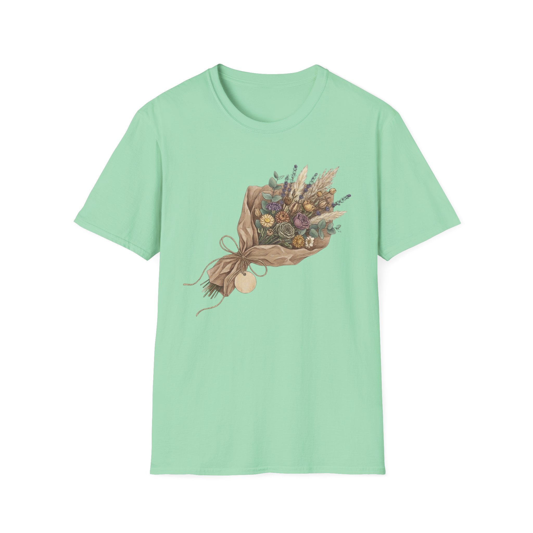Floral Bouquet Graphic T-Shirt — Rustic Wildflower Bouquet Tee
