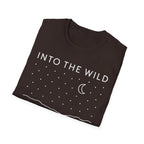 Into The Wild Canoe T-Shirt - Minimal Night Sky Lake Camping Tee