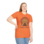 Happy Camper Retro Sunset Camping T-Shirt