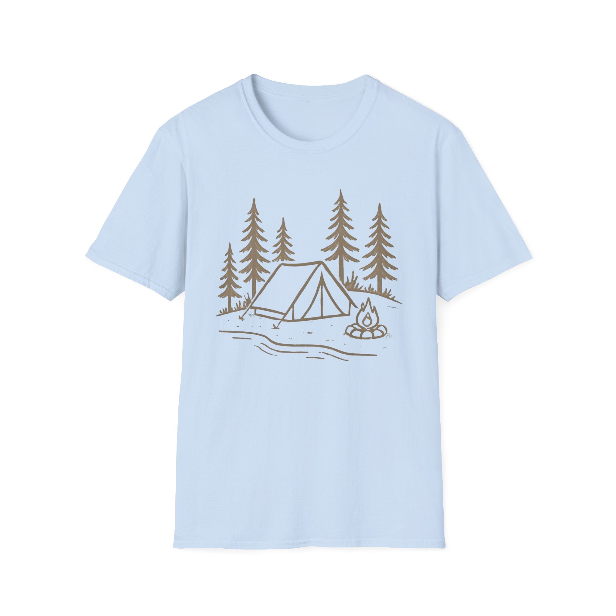 Camping Tent and Campfire T-Shirt