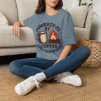 Powered By Coffee And Campfires Vintage Camping T-Shirt