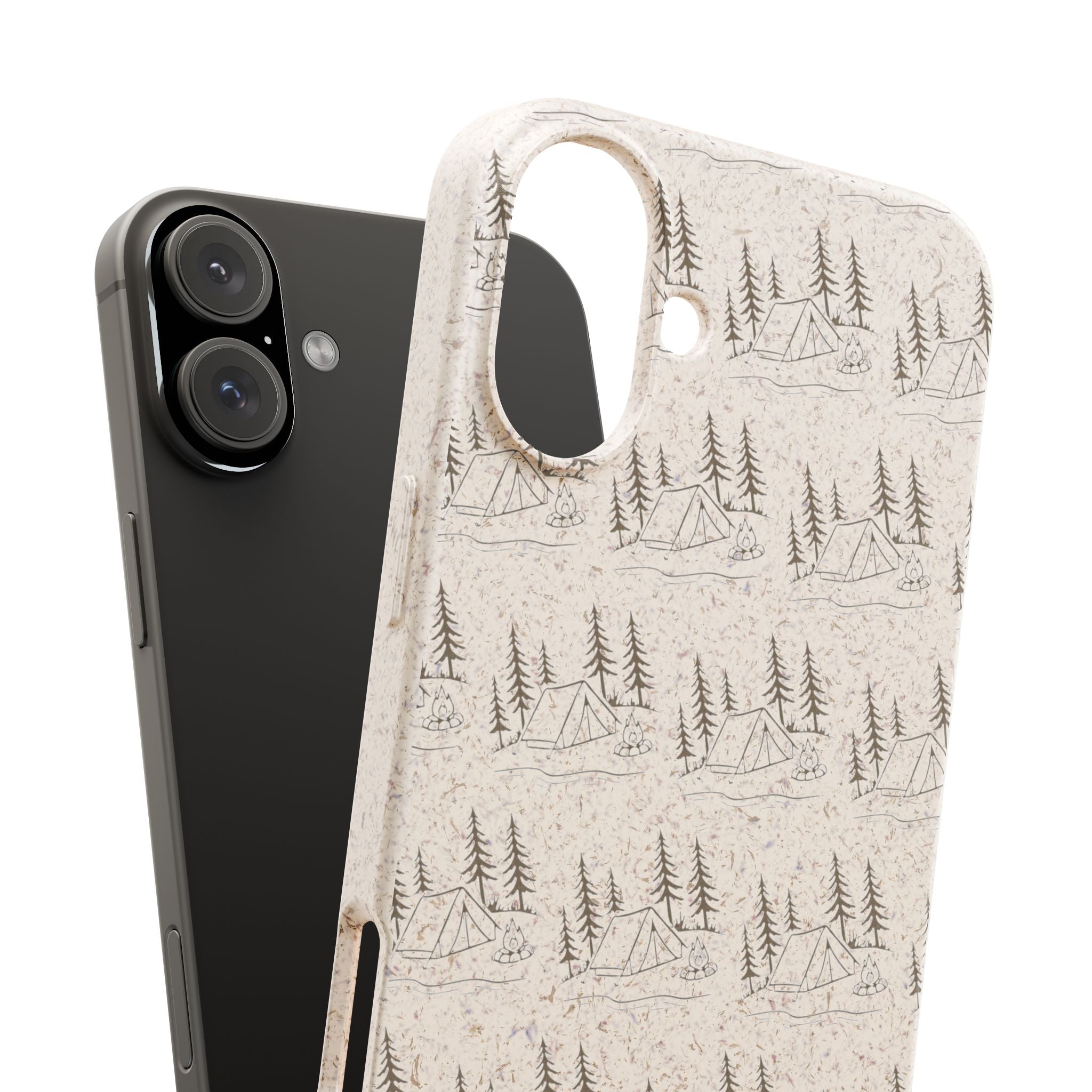 Biodegradable Phone Case — Eco-Friendly Forest Sketch Pattern