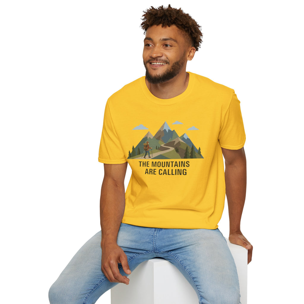 Campground Scenic T-Shirt — Minimalist Tent & Campfire Graphic
