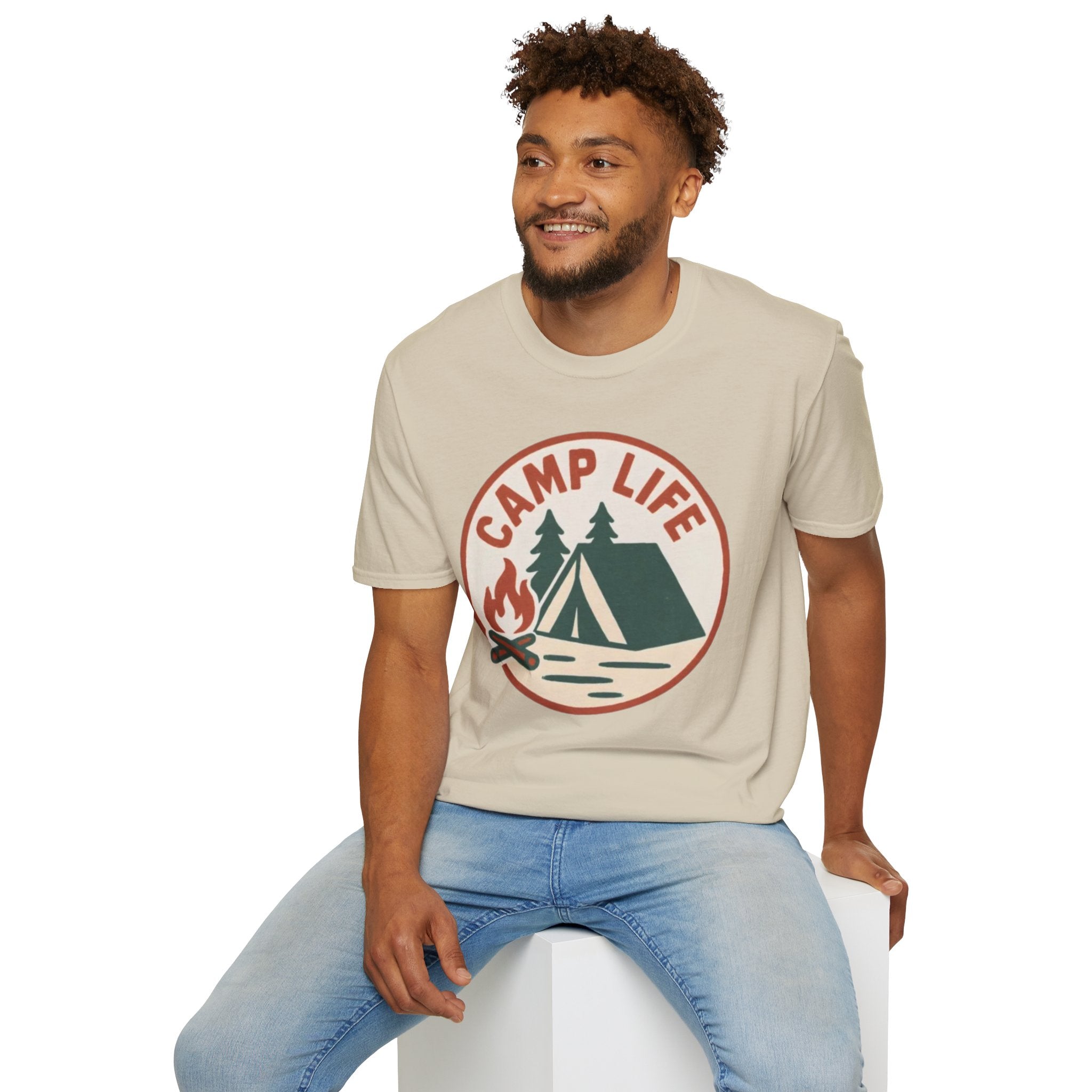 Camp Life T-Shirt — Tent & Campfire Outdoor Tee