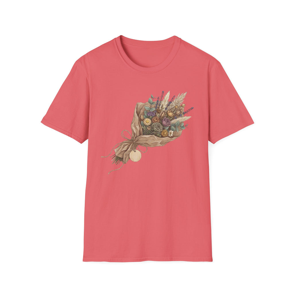 Floral Bouquet Graphic T-Shirt — Rustic Wildflower Bouquet Tee