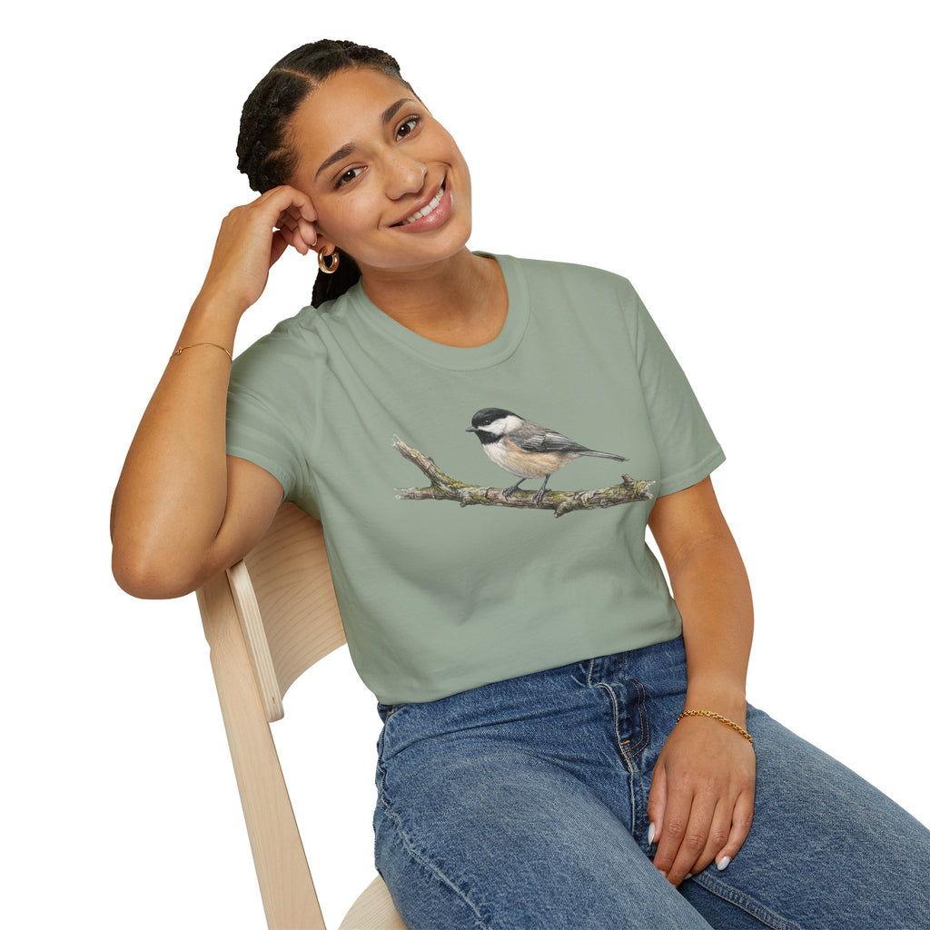 Copy of Chickadee Tee — Watercolor Songbird T‑Shirt