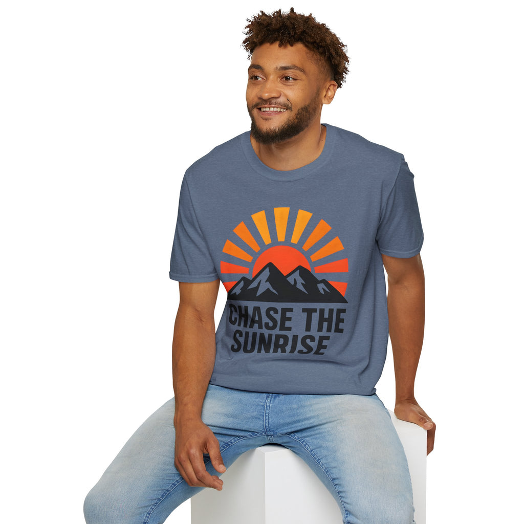 Chase The Sunrise Mountain T-Shirt — Sunrise & Peaks Graphic Tee