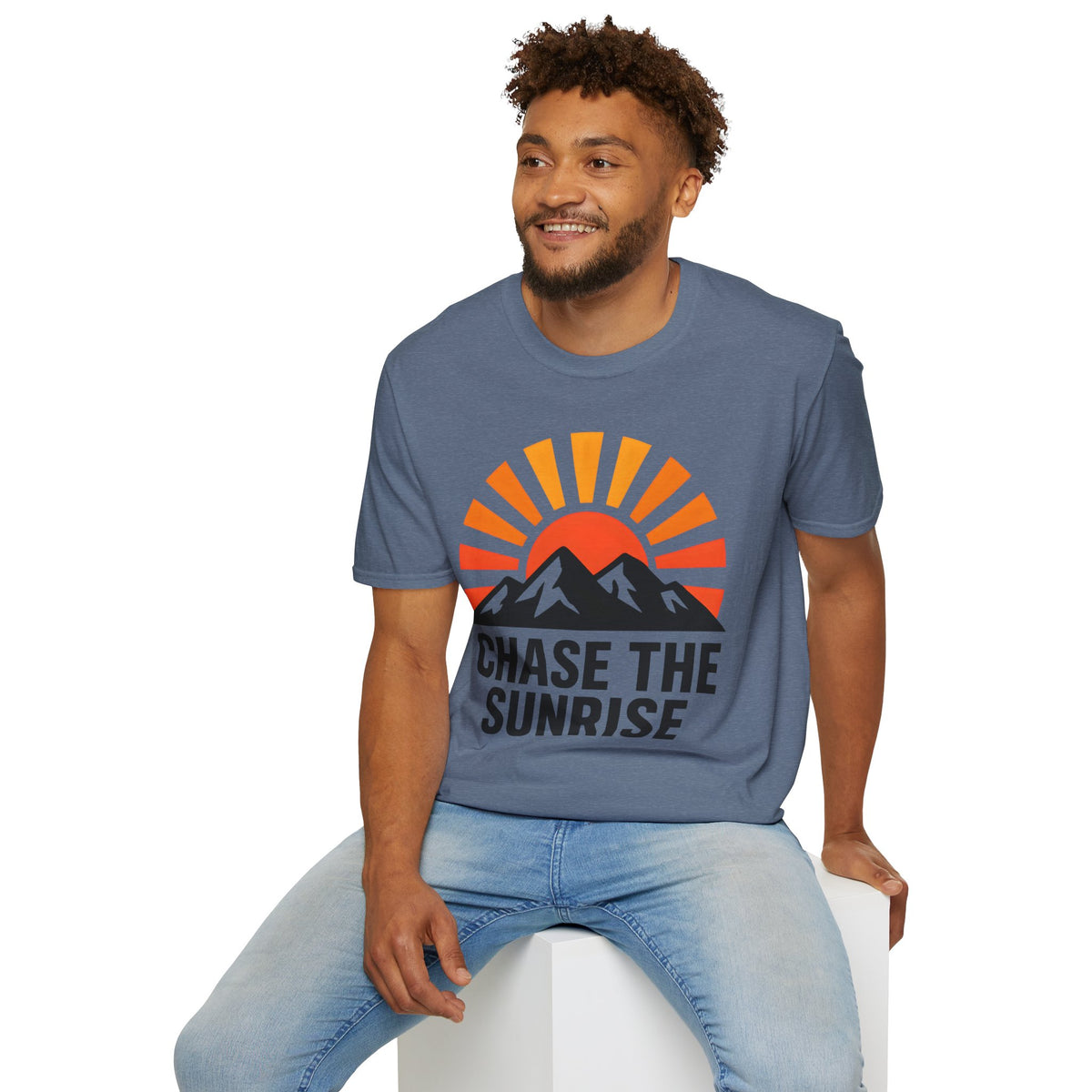 Chase The Sunrise Mountain T-Shirt — Sunrise & Peaks Graphic Tee