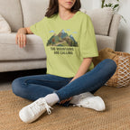 Campground Scenic T-Shirt — Minimalist Tent & Campfire Graphic