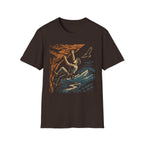Climber on Cliff with Eagle T-Shirt